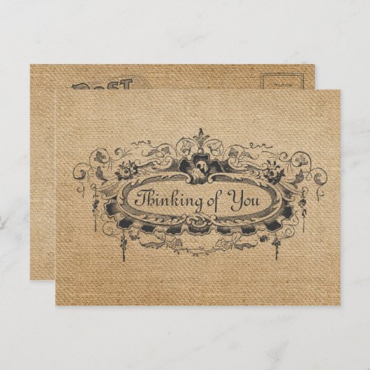 Het Lijst van de overlapping denken van u 2 Brief Briefkaart (Voorkant / Achterkant)