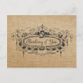 Het Lijst van de overlapping denken van u 2 Brief Briefkaart (Voorkant)