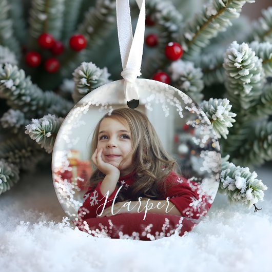 Het Lijst van de sneeuw minimumaantal Twee Manuscr Keramisch Ornament