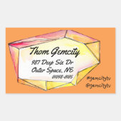 Het Lijst van Gem van het kristal voor de Persoonl Rechthoekige Sticker (Voorkant)