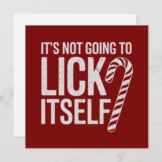 Het Likt Zichzelf Niet Grappig Beledigend Sarcasme Feestdagenkaart (Voorkant / Achterkant)