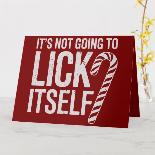 Het Likt Zichzelf Niet Grappig Beledigend Sarcasme Kaart (Gele Bloem)