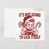 Het Likt Zichzelf Niet Grappig Kerstmis  Feestdagenkaart (Voorkant / Achterkant)