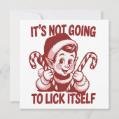Het Likt Zichzelf Niet Grappig Kerstmis  Feestdagenkaart (Voorkant)