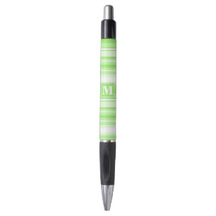 Het limoen groene strepen van het monogram pen