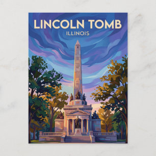 Het Lincoln graf bij Oak Ridge Cemetery USA Briefkaart
