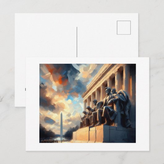 Het Lincoln Memorial, Briefkaart (Voorkant / Achterkant)