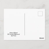 Het Lincoln Memorial, Briefkaart (Achterkant)