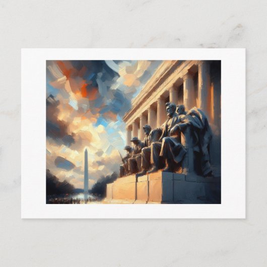 Het Lincoln Memorial, Briefkaart (Voorkant)