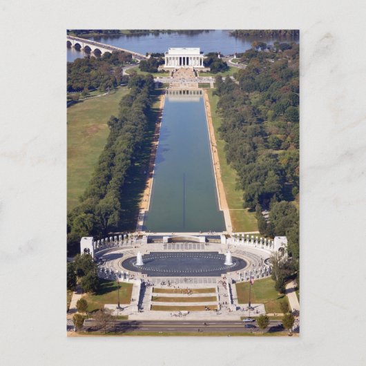 Het Lincoln Memorial en het Tweede Wereldoorlog Me Briefkaart (Voorkant)