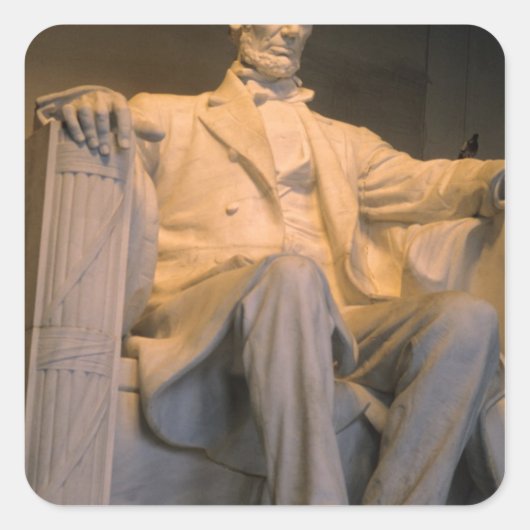 Het Lincoln Memorial in Washington DC. Vierkante Sticker (Voorkant)