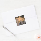 Het Lincoln Memorial in Washington DC. Vierkante Sticker (Envelop)
