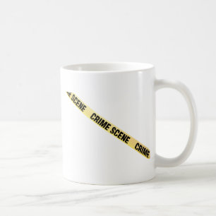 Het lint van de plaats delict is uitgesneden. Tran Koffiemok