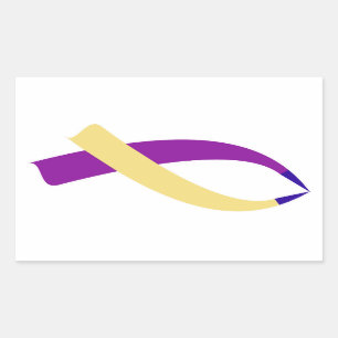 Het Lint van de voorlichting (Kanker van de Blaas) Rechthoekige Sticker
