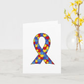 Het Lint van de Voorlichting van het autisme Kaart (Gele Bloem)