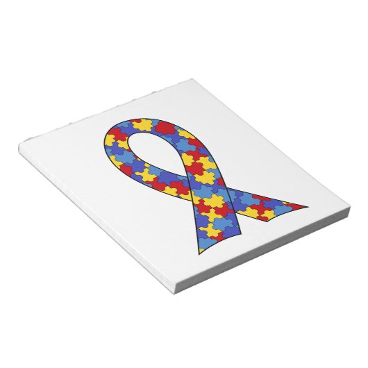 Het Lint van de Voorlichting van het autisme Notitieblok (Schuin)