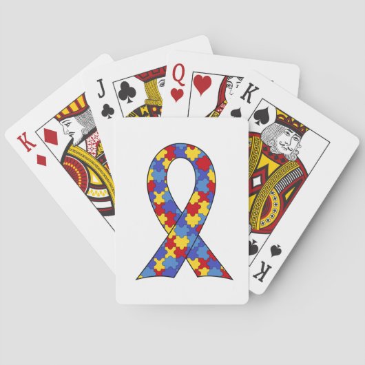 Het Lint van de Voorlichting van het autisme Pokerkaarten (Achterkant)