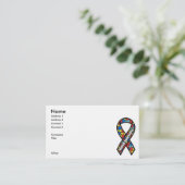 Het Lint van de Voorlichting van het autisme Visitekaartje (Staand voorkant)