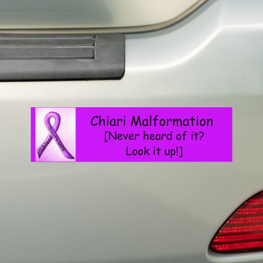 Het lintontwerp, Chiari Malformatie, [Nooit horen. Bumpersticker (Op auto)