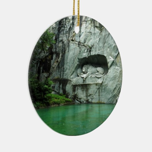 Het Lion Monument in Lucerne Keramisch Ornament (Rechts)