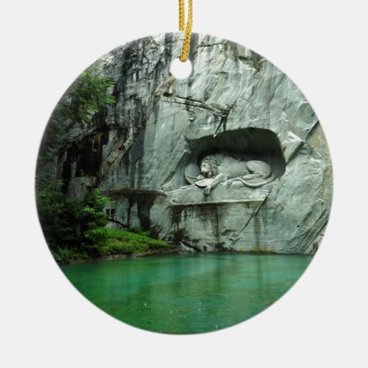Het Lion Monument in Lucerne Keramisch Ornament (Voorkant)