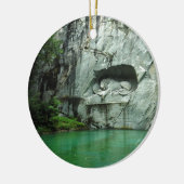 Het Lion Monument in Lucerne Keramisch Ornament (Links)