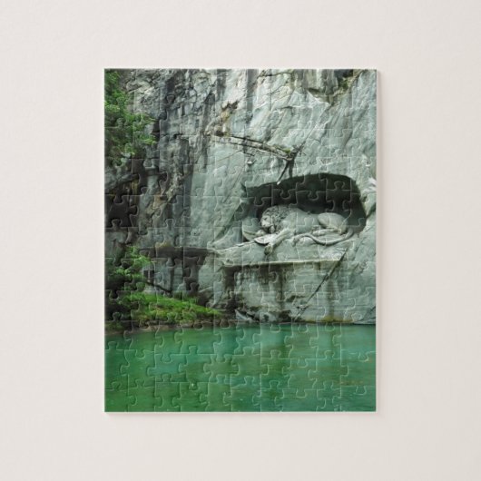 Het Lion Monument in Lucerne Legpuzzel (Verticaal)