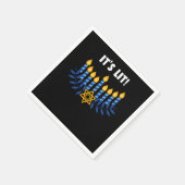 Het Lit Hanukkah Joods Festival Gift Servet (Hoek)