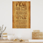 Het litanie tegen angst v2 poster (Keuken)