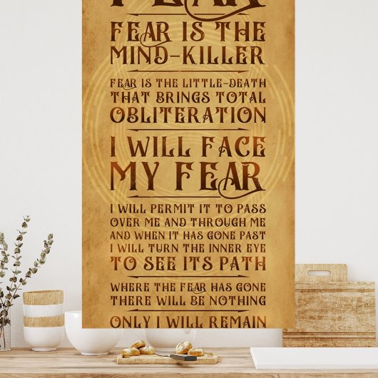 Het litanie tegen angst v2 poster (Keuken)