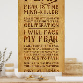 Het litanie tegen angst v2 poster (Keuken)