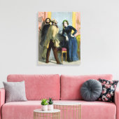 Het literaire leeuwen uit de "Femmes de Paris" Canvas Afdruk (Insitu (Woonkamer))