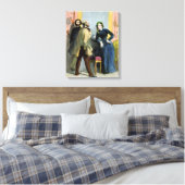 Het literaire leeuwen uit de "Femmes de Paris" Canvas Afdruk (Insitu (Slaapkamer))