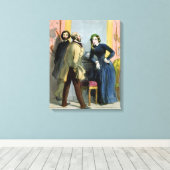 Het literaire leeuwen uit de "Femmes de Paris" Canvas Afdruk (Insitu (Houten vloer))