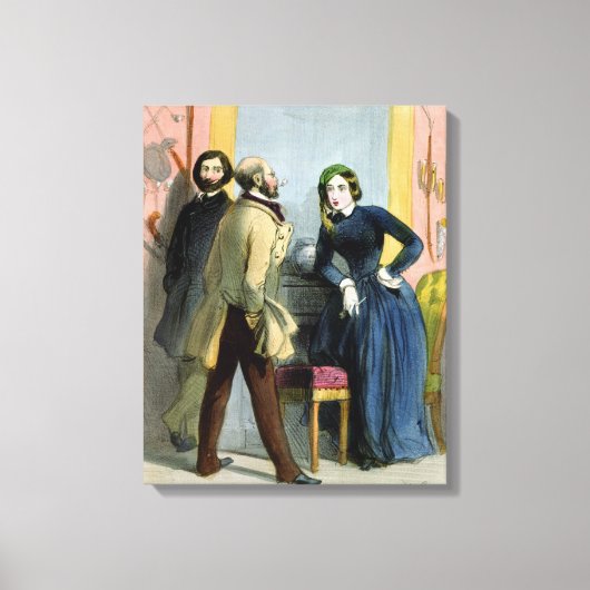 Het literaire leeuwen uit de "Femmes de Paris" Canvas Afdruk (Voorkant)