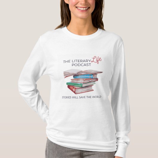 Het Literary Life Lange Mugle T-shirt (Voorkant)