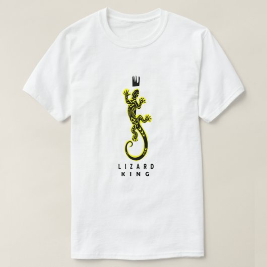 het "Lizard King Design" op T-shirt (Design voorkant)