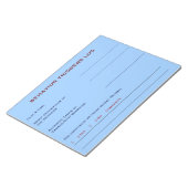 Het Logboek van de Trekkers van het gedrag (Sky Bl Notitieblok (Schuin)