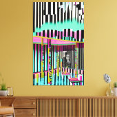 Het loggen van de New Wave-wateren in stadsontwerp Canvas Afdruk (Insitu (Woonkamer))