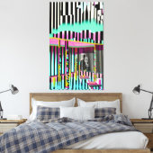 Het loggen van de New Wave-wateren in stadsontwerp Canvas Afdruk (Insitu (Slaapkamer))
