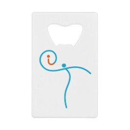 het Logo 01, Cyaan/Rood Creditkaart Flessenopener