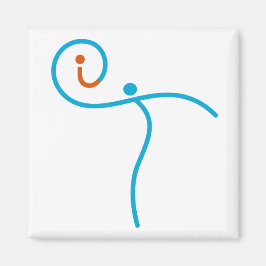 het Logo 01, Cyaan/Rood Magneet