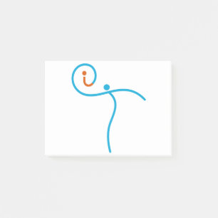 het Logo 01, Cyaan/Rood Post-it® Notes