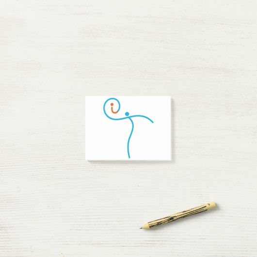 het Logo 01, Cyaan/Rood Post-it® Notes (Op bureau)