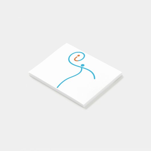het Logo 01, Cyaan/Rood Post-it® Notes (Schuin)