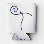 het Logo, 01 zwart/blauw. Blikjeskoeler (Voorkant)