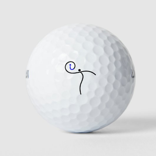 het Logo, 01 zwart/blauw. Golfballen (Voorkant)