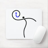 het Logo, 01 zwart/blauw. Muismat (Met muis)