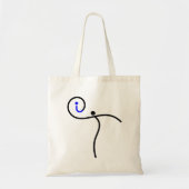 het Logo, 01 zwart/blauw. Tote Bag (Voorkant)