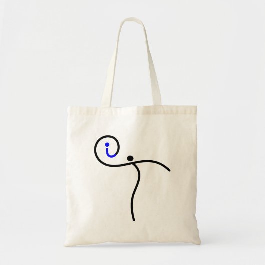 het Logo, 01 zwart/blauw. Tote Bag (Voorkant)
